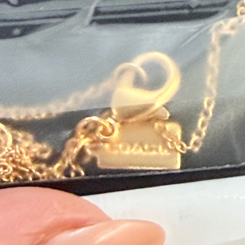 Coach Gold Lock and Key Necklace - Picture 5 of 6